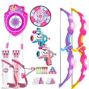 2 Pack Bow and Arrow Toy for Kids Outdoor Activity Toys Birthday for Girls Aged 5-12 Years - 1 of 4