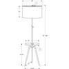Lighting, Floor Lamp, 63"h, Gold Metal, Ivory / Cream Shade, Contemporary - 3 of 4