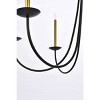 Elegant Lighting Cohen 42 inch pendant in black and brass - 4 of 4