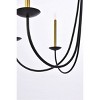 Elegant Lighting Cohen 42 inch pendant in black and brass - image 4 of 4