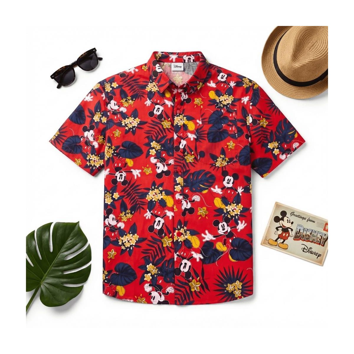 Mickey Mouse Floral Adult Casual Button Up Shirt - thumbnail 6
