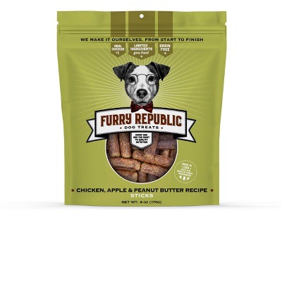 Furry Republic Sticks Chicken Apple and Peanut Butter Recipe Dog Treats - 6oz Bag