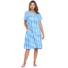 Casual Nights Women's Snap front House Dress Short Sleeve Woven Duster Housecoat Lounger Robe - 2 of 4