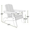 Infurnic Patio Accent Chairs, Folding Adirondack Chairs with Wide Armrests and High Back Support for Garden Backyard Patio, Red, 14"*21"*25" - 4 of 4