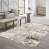 Nirvan Distressed Abstract Indoor Area Rug Gray - Captiv8e Designs - 2 of 4