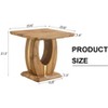 NicBex 1PC/2PCS Modern Minimalist Coffee Table Set,Square & Rectangle MDF Woodgrain Side Table,Center Table for Living Room with Metal Accents,Brown - 3 of 4