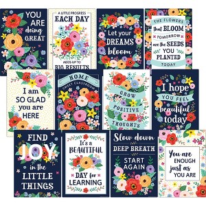 Teacher Created Resources® Wildflowers Positive Sayings Small Poster Pack, 11" x 15-3/4", Pack of 12 - 1 of 4