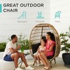 Best Choice Products Wicker Egg Chair Oversized Indoor Outdoor Patio Lounger w/ Steel Frame, 440lb Capacity - 2 of 4