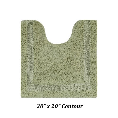Better Trends Lux 100% Cotton Tufted Solid Reversible Bath Rug 20" X 20" Contour - Sage : Target