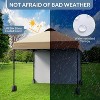 10'x10' Outdoor Canopy Tent with Sidewall, Easy Pop Up with Vented Roof, Outdoor Sun Shade for Garden Commercial Party - 3 of 4
