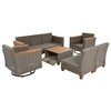 Whisen 8-Piece Wicker Outdoor Patio Furniture Set with Thick Cushion, Wicker Conversation Set with Swivel Chairs - 4 of 4