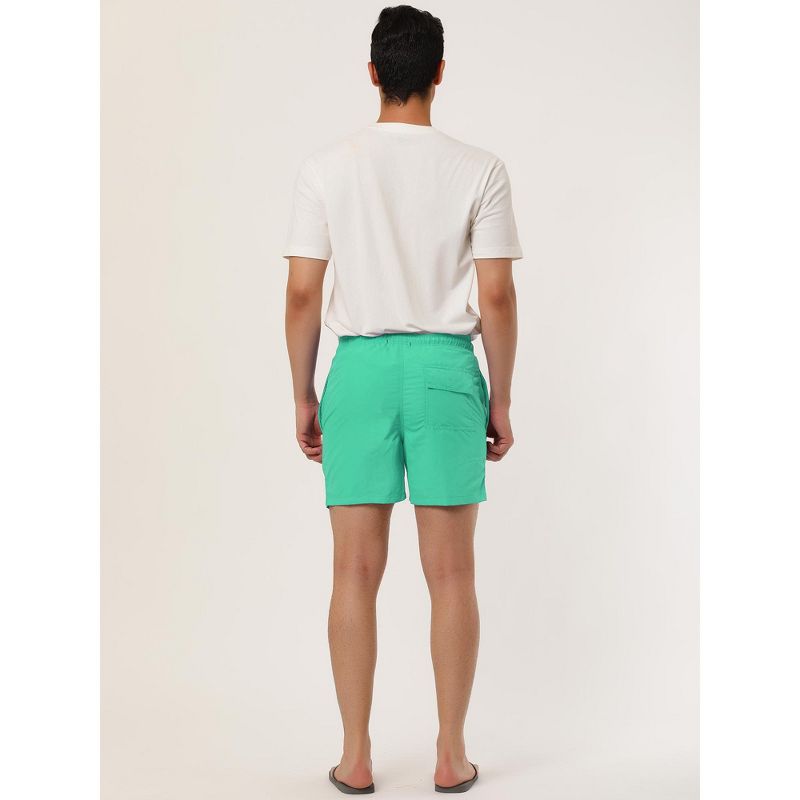 Lars Amadeus Men Summer Polyester with Side Pockets Beach Solid Color Shorts, 5 of 7