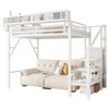 Twin XL Loft Bed with Stairs and Storage Shelves - 4 of 4
