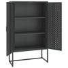 vidaXL Storage Cabinet Sideboard Cabinet for Entryway Bedroom Office Steel - Anthracite - 4 of 4