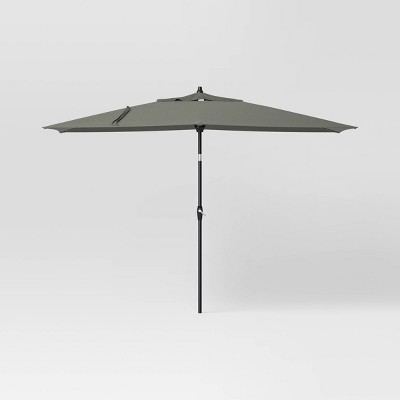 6'x10' Rectangular Outdoor Patio Market Umbrella with Black Pole - Threshold™