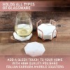 White Carrara Marble Coasters & Rose Gold Coaster Holder (Set of 5) Durable, Thick Coasters - Fits Any Drinkware - Great Mother's Day Gift - 4 of 4