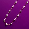 Ross-Simons 6-6.5mm Cultured Pearl Station Necklace in 18kt Gold Over Sterling - 4 of 4