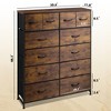 12-Drawer Tall Fabric Dresser with Wood Top and Steel Frame, Storage Chest of Drawers for Bedroom, Closet - 3 of 4