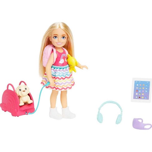 En sætning Rynke panden sporadisk Barbie Toys, Chelsea Doll And Accessories Travel Set With Puppy : Target