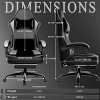 Gaming Chair with Pocket Spring Cushion and Footrest, Ergonomic Computer Chair for Adults, Breathable PU Leather Game Chair - 2 of 4
