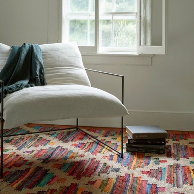 Mod Chindi Geometric Handwoven Cotton Blend Area Rug, 3' x 5'