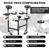 Electric Drum Set with 4 Quiet Mesh Pads, 2 Pedals, Drum Throne, Drumsticks, Headphones, 30 Songs ¨C Beginner-Friendly Electronic Drum Kit - 4 of 4