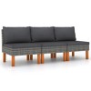 vidaXL Middle Sofa Grey - 2 of 4