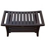 DecoTeak® Harmony® 30" Teak Wood Shower Bench with Shelf and LiftAide® Arms in Woodland Brown Finish - 2 of 4