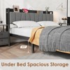 Bed Frame with a Functional Storage Headboard, Industrial Platform Bed with 2 Large Drawers Plus a Charging Station - 4 of 4