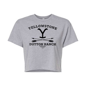 Women's - Yellowstone - Stone Dutton Arrows Cropped Graphic T-Shirt - 1 of 4