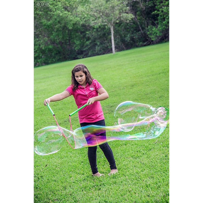 South Beach Bubbles WOWmazing Giant Bubble Wands 3-Piece Kit | Wand + Bubble Concentrate + Booklet, 4 of 6