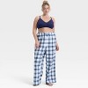 Women's Flannel Wide Leg Pajama Pants - Wild Fable™ - 3 of 3
