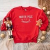 Simply Sage Market Women's Graphic Sweatshirt EmbroideredNorth Pole University -White Ink - 3 of 3