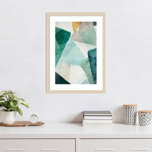 Amanti Art Blue Geometric I by PI Studio Wood Framed Wall Art Print - 1 of 4