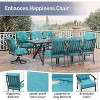 ALAULM 9 Pieces Patio Dining Set Outdoor Furniture with 2 Swivel Chairs and 6 Fixed Chairs, Large Table - 3 of 4
