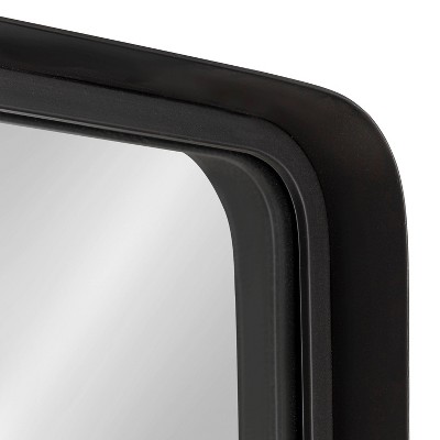 Armenta Industrial Square Dark Charcoal Gray Metal Framed Vanity Mirror 28"x28"
