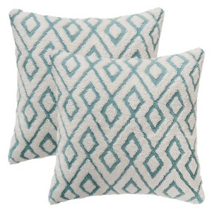 REGALWOVEN Geometric Soft Snowflake Fleece Throw Pillow Cover with Hidden Zippered for Sofa Living Room Chair Home Decor 2 Pcs - 1 of 4