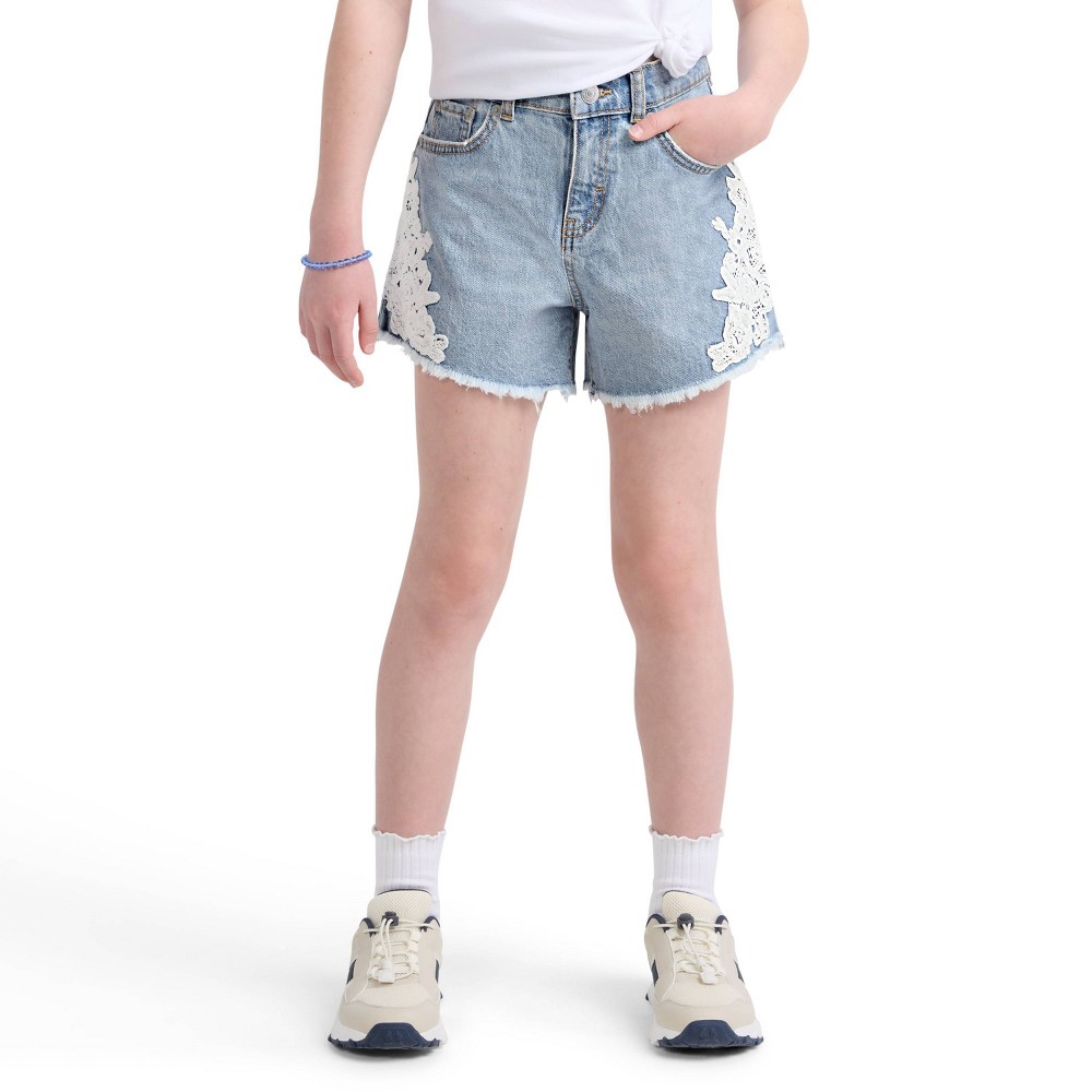 Levi's® Girls' Crochet A-Line Denim Shorts - Light Wash 10