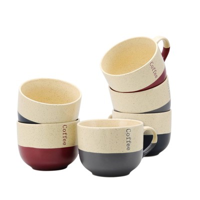 18oz 6pk Stoneware Loft Assorted Latte Mugs - Elama