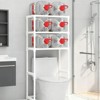 3-Tier Over The Toilet Shelf, 52.7" Freestanding Space Saver Bathroom Shelves Over The Toilet Storage Cabinet Easy Assembly - 3 of 4