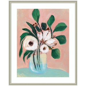 Kate and Laurel Framed Art Blush in Bloom by Nikita Jariwala, 34x42, Florence Silver - 1 of 4