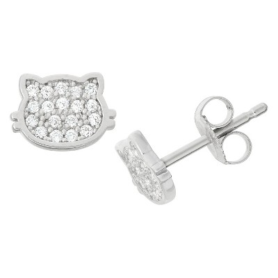 Cat hot sale diamond earrings