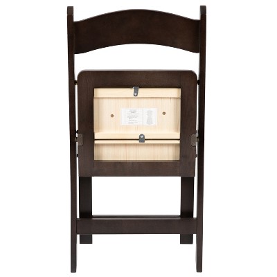 Elegant Chocolate Folding Chair with Detachable Vinyl Seat