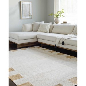 Hauteloom Yuval Dotted Bordered Jute Carpet - 1 of 4