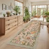 Pastoral Floral Washable Area Rug Non Slip Farmhouse Floor Cover Soft Non Shedding Indoor Rug Low Pile Foldable Carpet for Living Rom Bedroom Nursery - 2 of 4