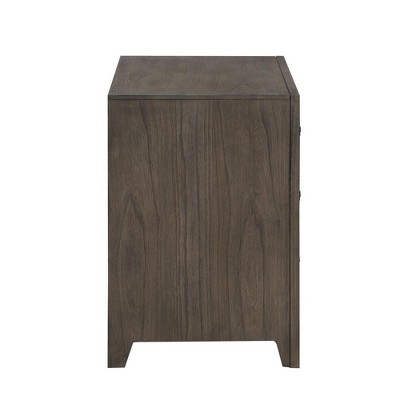 Landon Walnut Brown Pine Wood 3-Drawer Nightstand