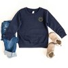 The Juniper Shop Embroidered Smiley Face Outline Toddler Graphic Sweatshirt - 2 of 3