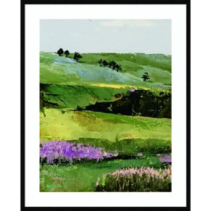 33" x 41" Flower Field Portrait II by Marie Elaine Cusson: Amanti Art, Modern Botanical Landscape - 1 of 4