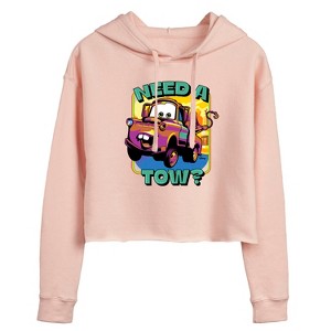 Women's - Disney - Mater Need A Tow Cropped Graphic Hoodie - 1 of 3