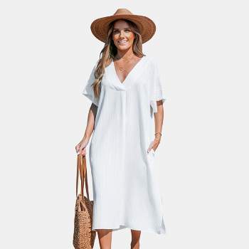 Women's Dolman Sleeve Loose Fit Maxi Cover-Up Dress - Cupshe